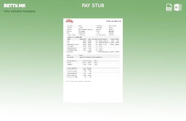 модерен стил Шаблон за уплатница на фармацевтската компанија Ели Лили Сервиси Ин